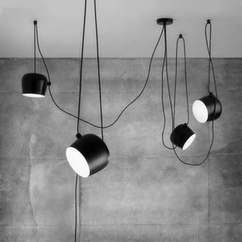Točna kopija talijanskih visećih svjetiljki Nordic POTKROVLJE Industrial s akrilnog рассеивателем Moderna bubanj lampa za kuhinje-blagovaone