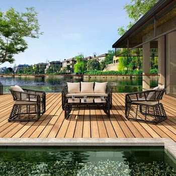 Ulični ротанговый stolica, sofa fotelja, jednostavno luksuz, terasa za sjedenje, vrt, kombinacija sofe u dvorištu