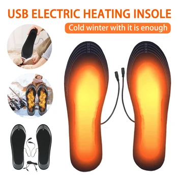 Ulošci za obuću sa USB-grijanjem, Električni topliji za noge, Topliji za noge, Jastuk za čarape, Zimske sportove na otvorenom, grijanje, Zimske Tople planinarenje