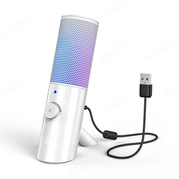 USB mikrofon za studijske snimke, profesionalni kondenzatorski RGB-gaming mikrofon za PC, nit mikrofon za računalo видеоподкастов A8 A6
