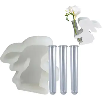 Vaza s Rabbit Гидропонная Oslonac za biljke Silikonska oblik Ručne izrade od gipsa, cementa, betona u Kalup za lijevanje saksije za dom