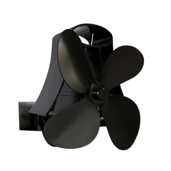 Ventilator s toplinskom pogon, nijem i učinkovit kamin ventilator za drvenih trupaca, crna, hrapav