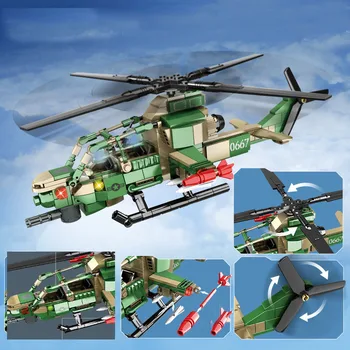 Vojni helikopter AH-1 Harrier Jet A-10 Thunderbolt II 90, blindirani auto blok, mini-građevinsko cigle, igračka za dječake