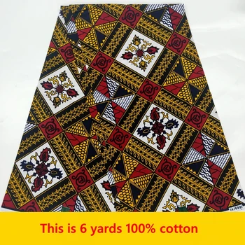 Voštana tkanina Ankare 2022 Visokokvalitetna tkanina s afričkim waxy po cijeloj površini, 100% pamuk, blaga Afričke zajamčena Pravi vosak za haljine
