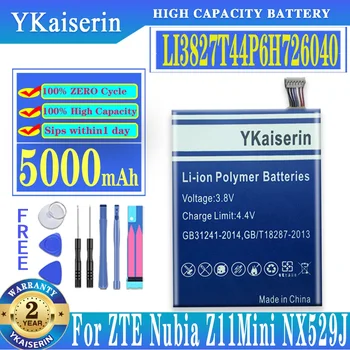 YKaiserin Baterija 5000 mah Li3827T44P6h726040 Za ZTE Nubia Z11 Mini Z11Mini NX529J Baterija + Free Tloos