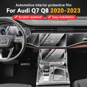 Za Audi Q7 P8 2023 2022 2021 Film na kućište mjenjača od TPU zaštitna oznaka na zaslonu ploče s instrumentima, zaštitu kabine od ogrebotina, auto oprema