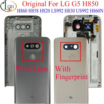 Za LG G5 Poklopac Pretinca za baterije Za LG G5 H850 LS992 H860N Stražnji Poklopac Pretinca za baterije Sa Objektivom Fotoaparata Otisci Prstiju Telo G5