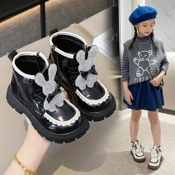 Zapatos Niña / Visoko Kvalitetne Cipele Za Djevojčice Na Platformi, Kožne Cipele Na Mekani Potplat, Trendy Čizme, Slatka Kratke Čizme S Okruglim Vrhom, Dječje Cipele