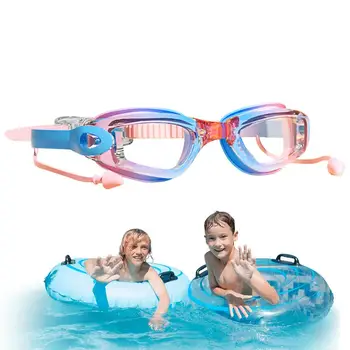 Zaštitne naočale za djecu, dječje naočale protiv ogrebotina i magle, 100 Zaštita od uv zračenja, Širok pregled, Podesiv remen, nema curenja, pregrijavanja, Dječaci plivaju