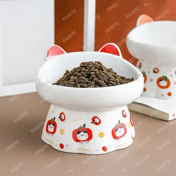 Zdjelica za mačke keramički pribor za kućne pse zdjela za pse s jedne zdjelu umivaonika za pse bazena za mačje hrane Plišani pas