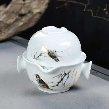 Čaj Kineski Kung-fu гайвань čaj čajne šalice ярмарочная šalicu za čaj setovi bijela prometni tea set posuđa za piće Besplatna dostava