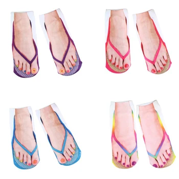 Čarape s 3D slikom za odrasle, čarape do gležnja s dubokim urezima, Svakodnevne personalizirane čarape za muškarce i žene, novost za maskenbal žurka