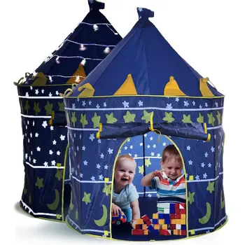 Šator Moon Star футляром za nošenje u obliku zvijezde Prijenosni Sjajni u mraku Igra dom Stars Blue Castle za dječake i djevojčice