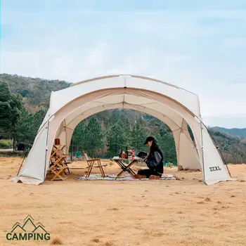 Šator za kampiranje s купольным nadstrešnica na 5-8 osoba, 3000 mm, сверхпрочный vodootporan stup od karbonskih vlakana, ветрозащитный i štitnik za sunce od sunca