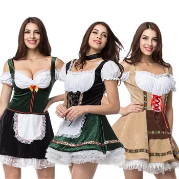 Ženski cosplay-odijelo sobarica na Октоберфесте 2022, Njemački Tradicionalni festival, haljina bez naramenica, odijelo Pivo djevojke