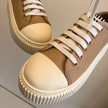 Парусиновая kvalitetne cipele, ljetna novost 2023, ženske cipele s debelim potplatima, proširenje modi, jednostavno tvornica keksa šuplje Mala bijela cipele