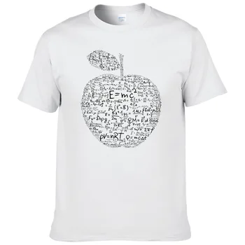 Хлопковая majica s matematičkom formulom Apple, muška majica s grafičkim prikazom formule i jednadžbe, pamučne majice